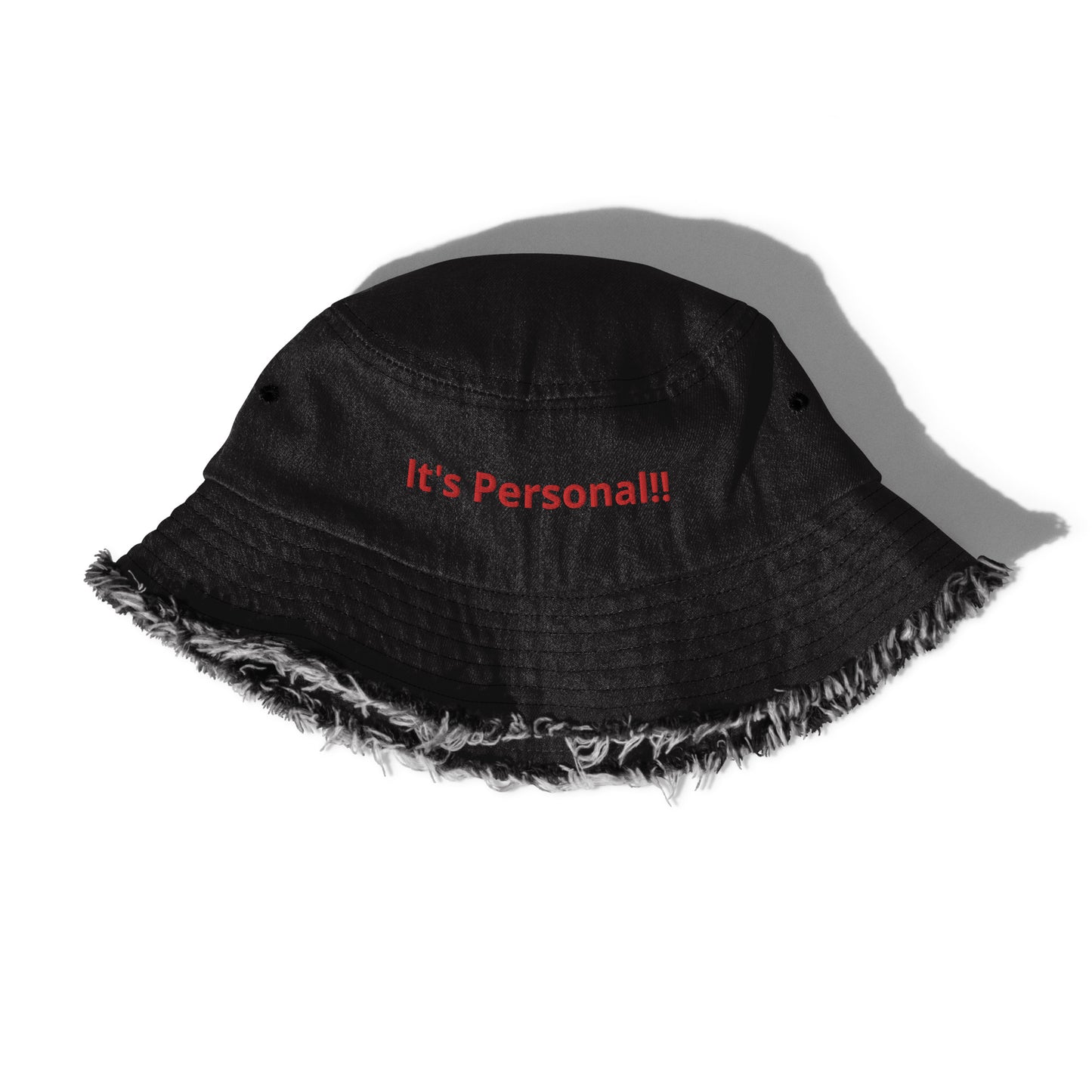 It's Personal!! Distressed Denim Bucket Hat