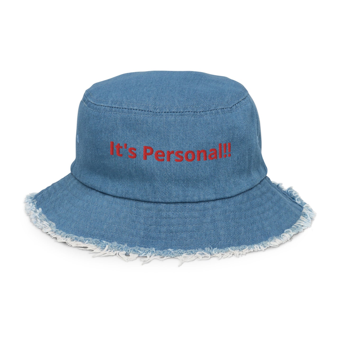 It's Personal!! Distressed Denim Bucket Hat