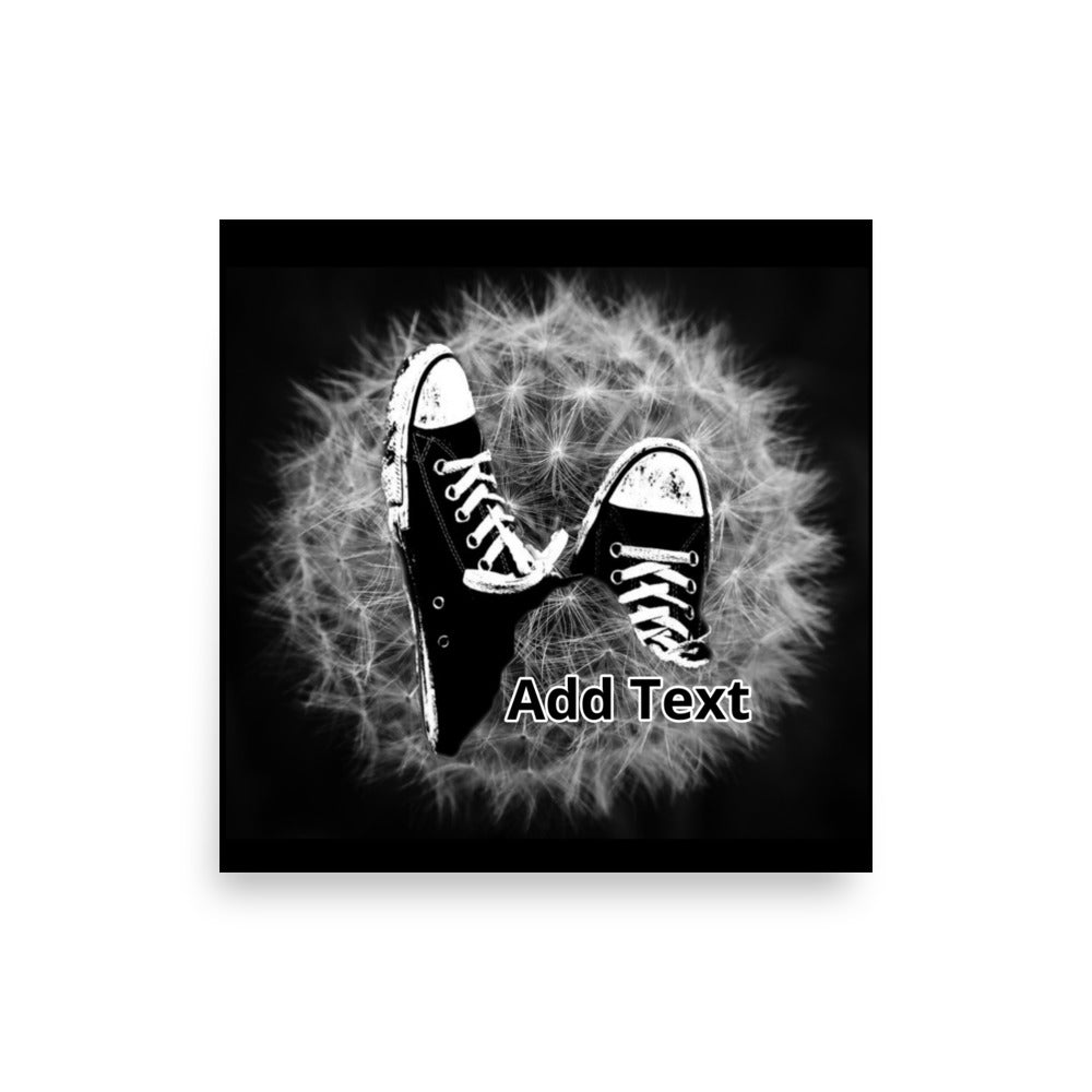 Converse Dandelion - Matte Poster (editable text)