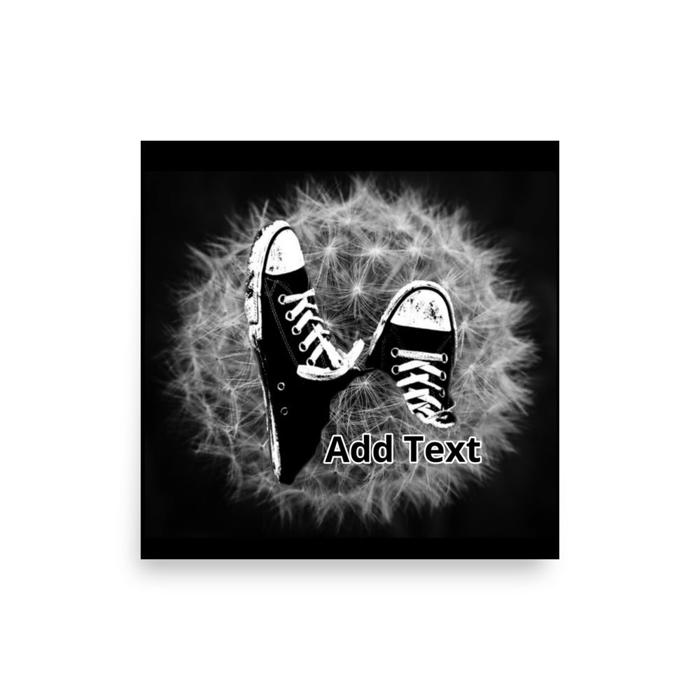 Converse Dandelion - Matte Poster (editable text)