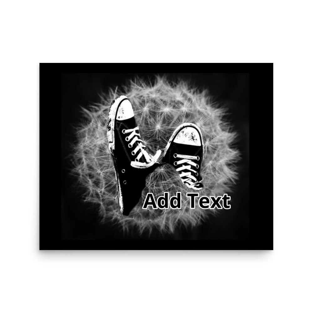 Converse Dandelion - Matte Poster (editable text)