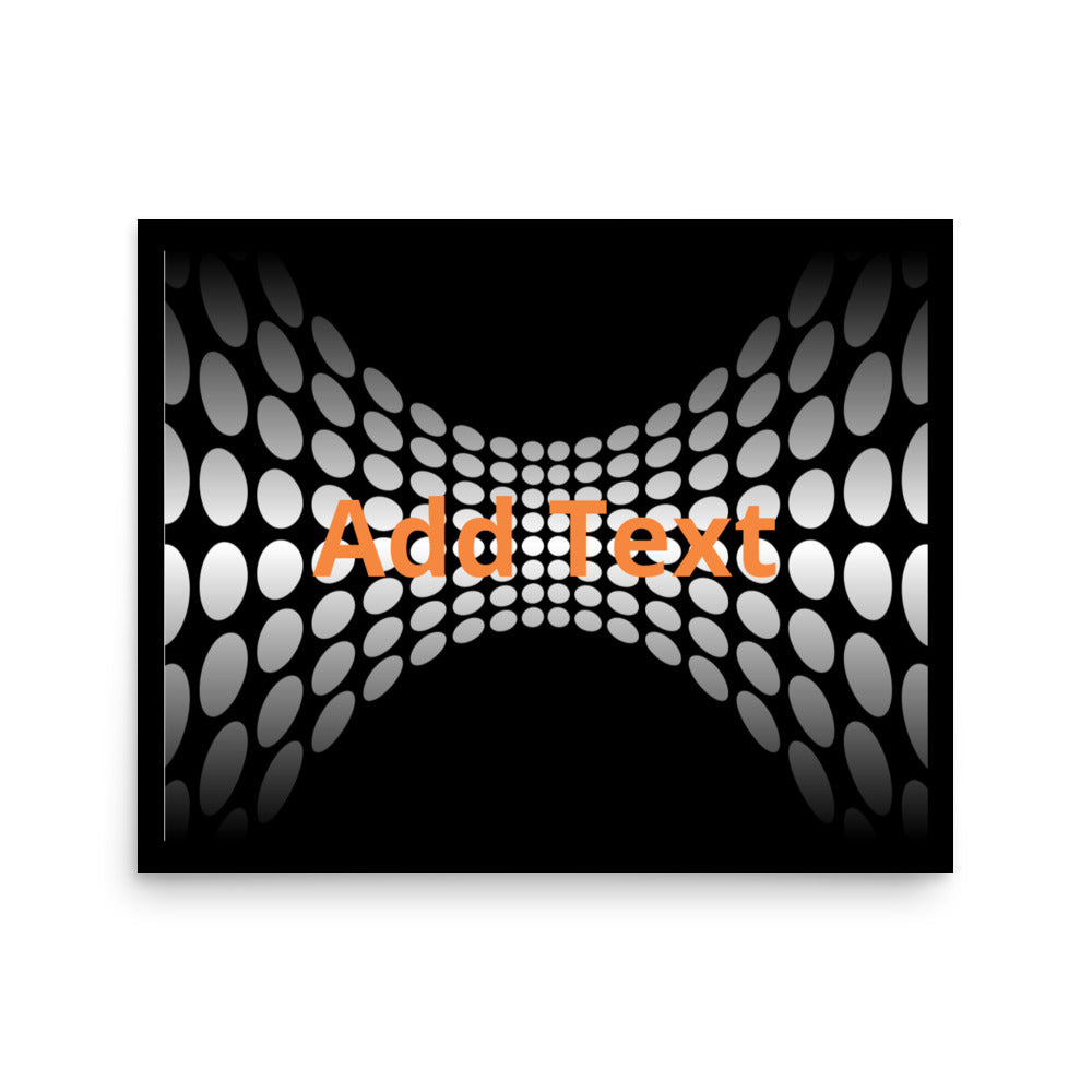 Wedged Dots - Horizontal Poster (editable text)
