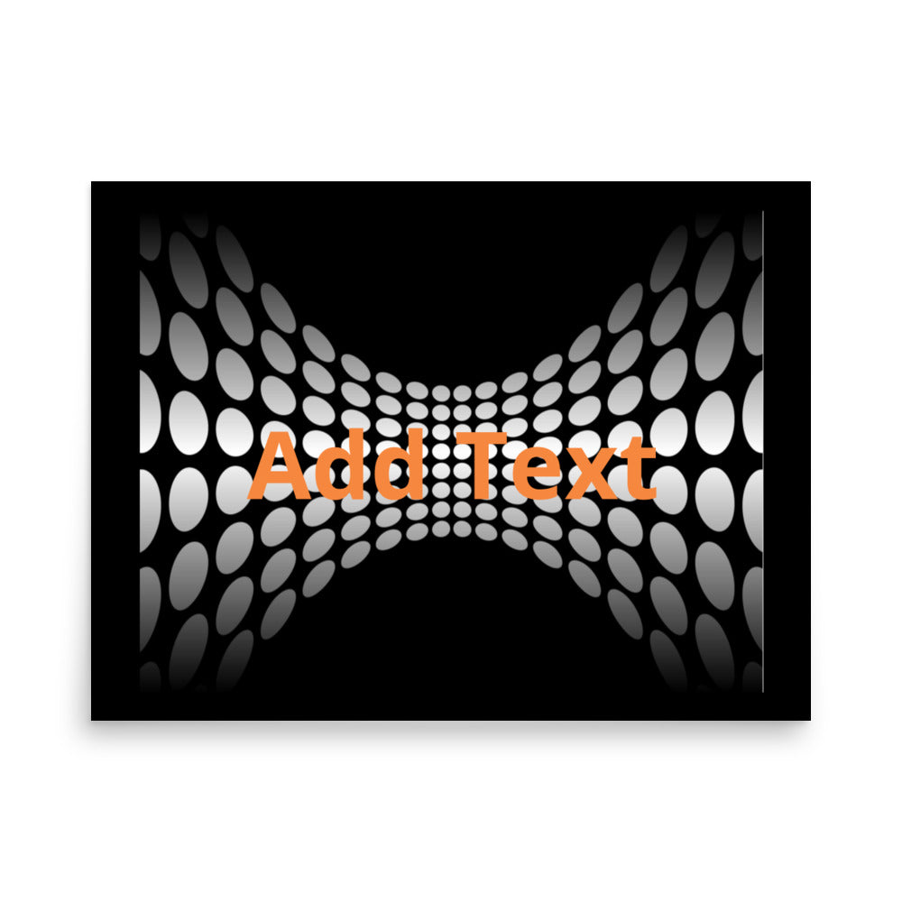 Wedged Dots - Horizontal Poster (editable text)