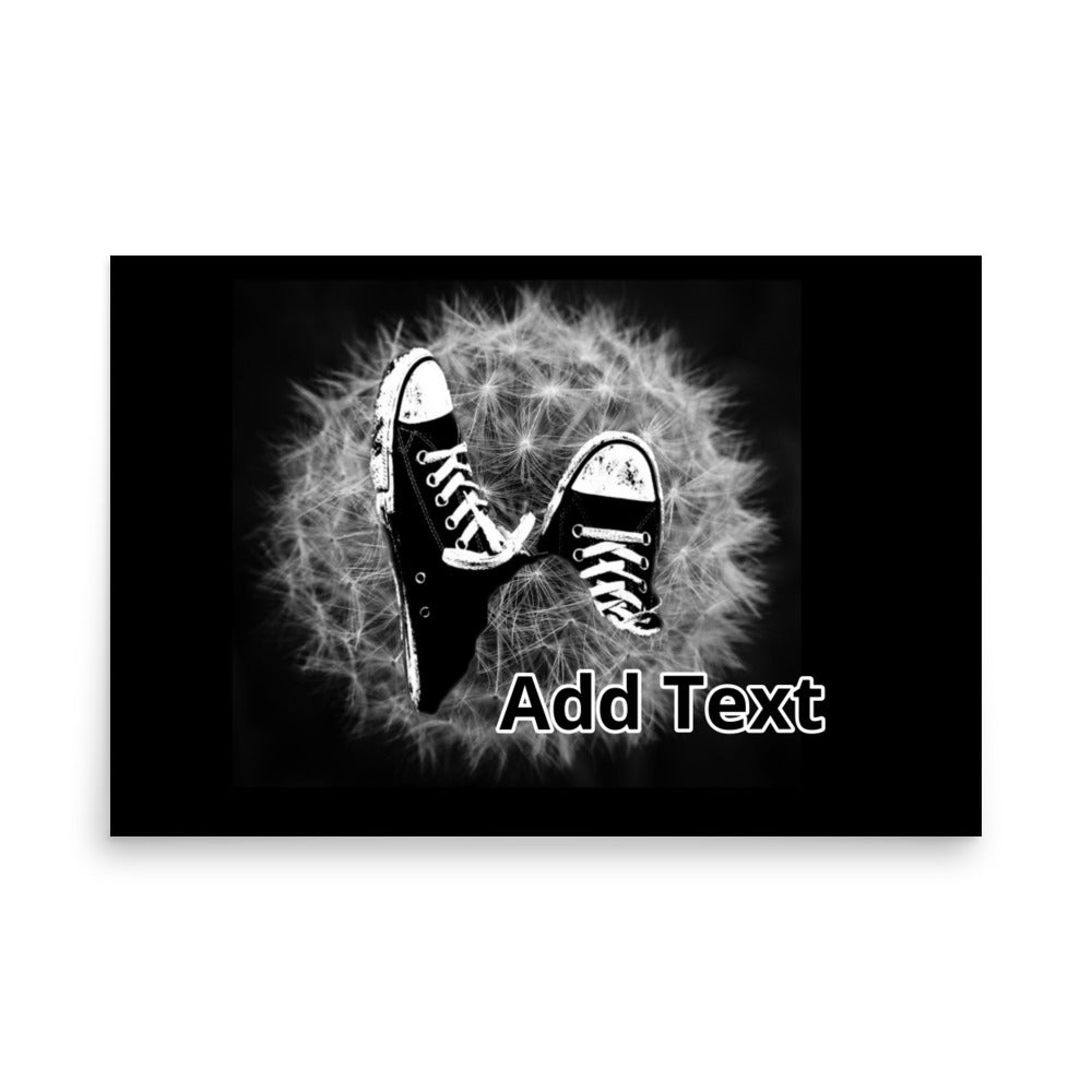 Converse Dandelion - Matte Poster (editable text)