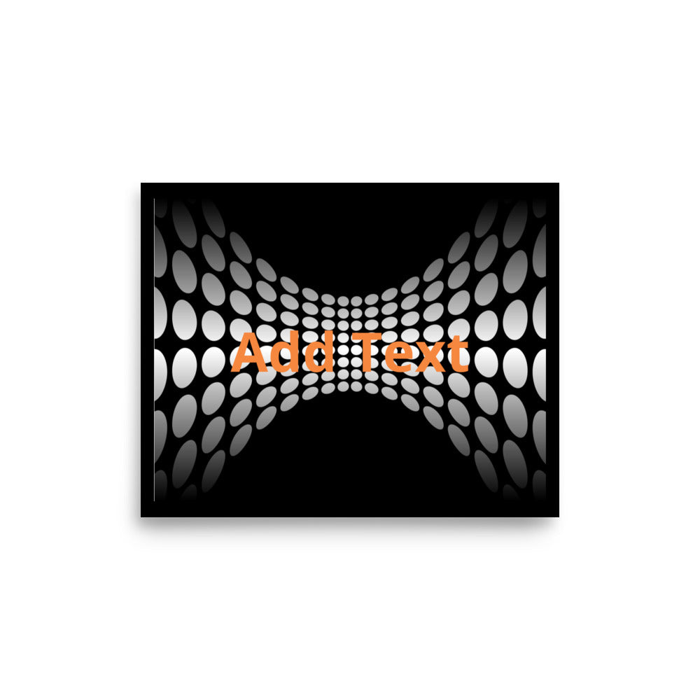 Wedged Dots - Horizontal Poster (editable text)