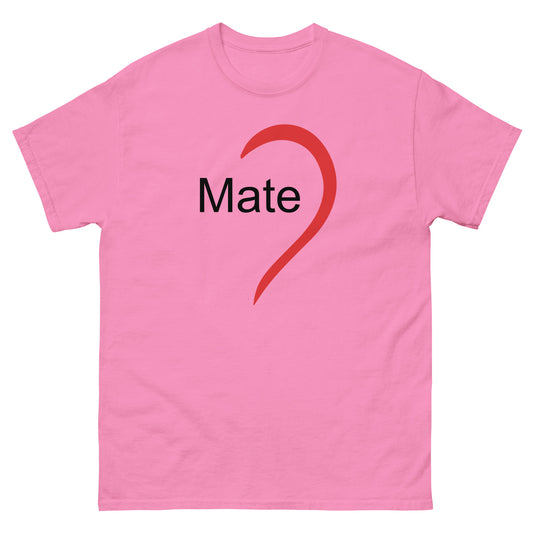 HEART RED - MATE TEE (white letters) - Unisex