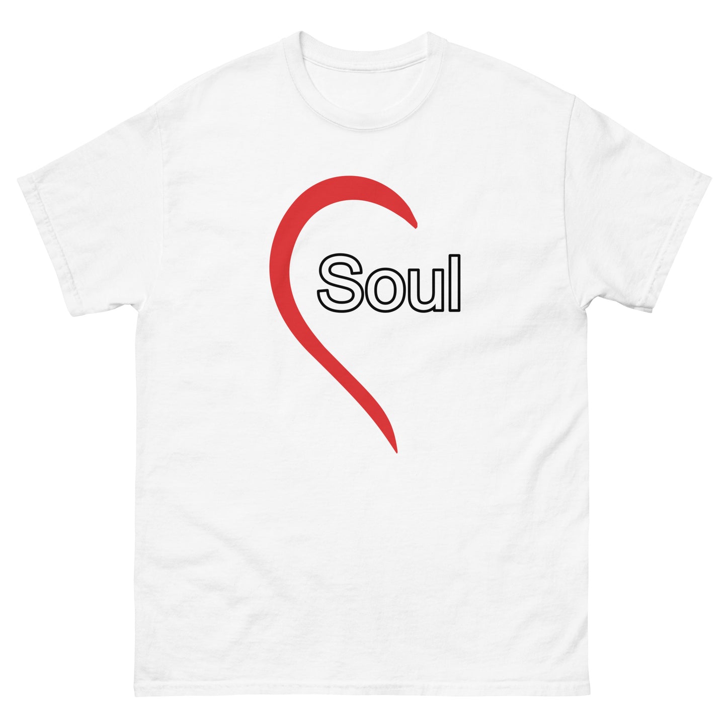 HEART RED - SOUL TEE (white letters) - Unisex