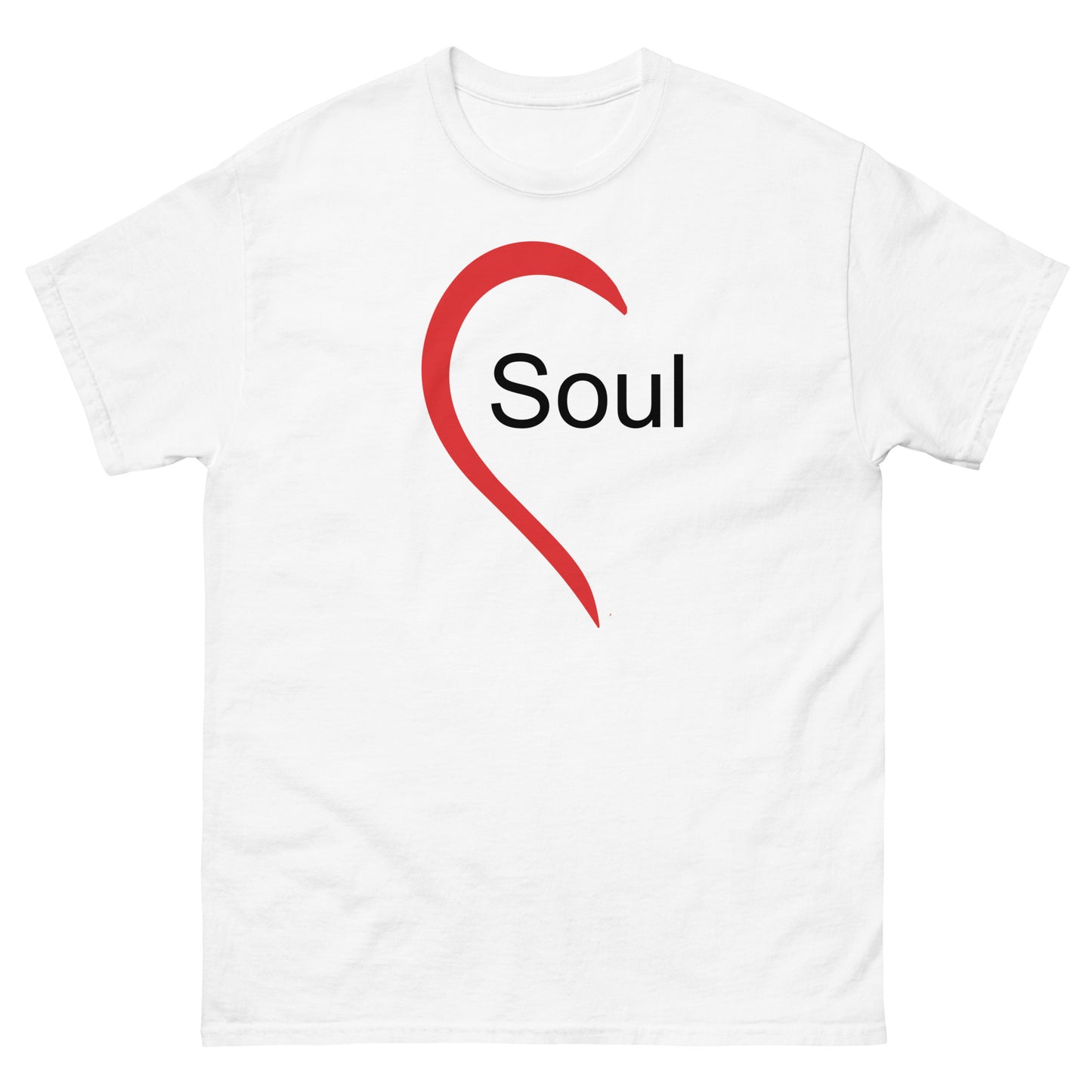 HEART RED - SOUL TEE (black letters) - Unisex