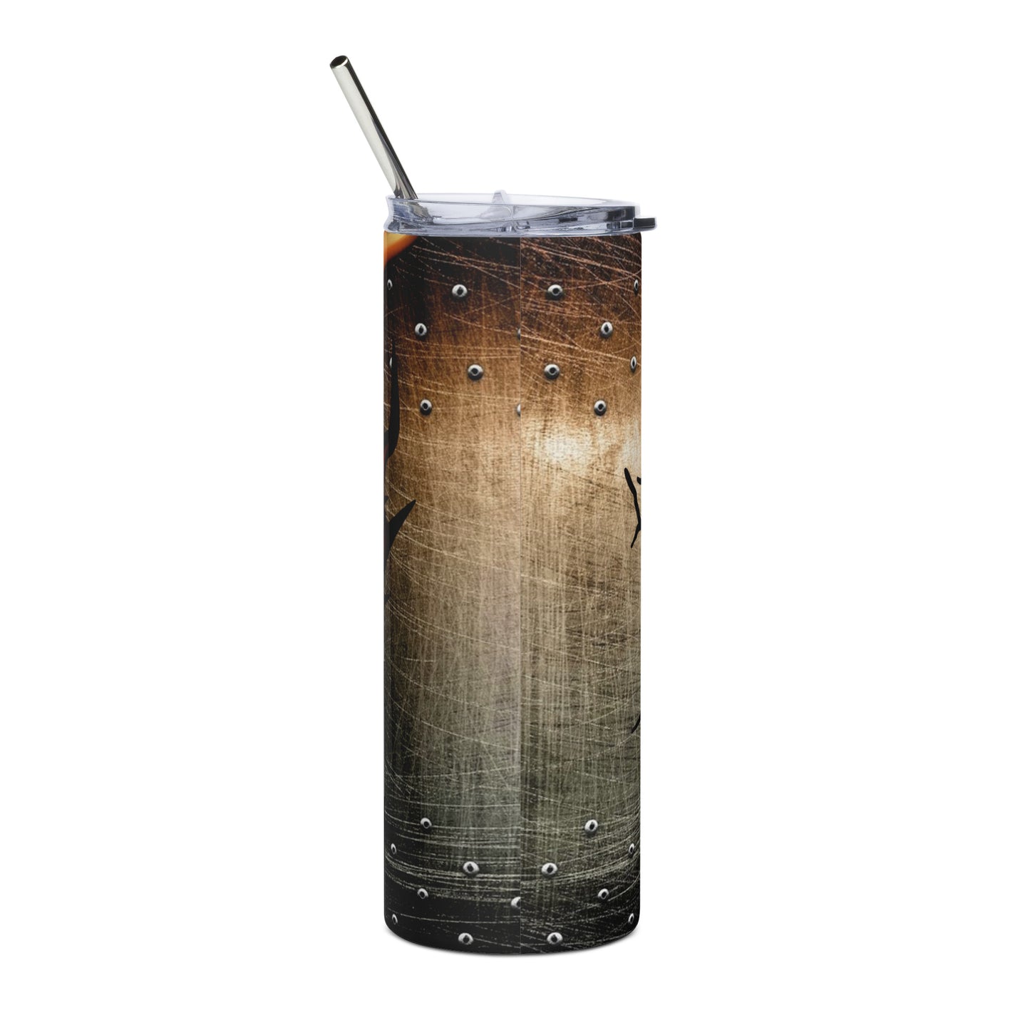 Stainless Steel Tumbler - FOOTBALL ON FIRE