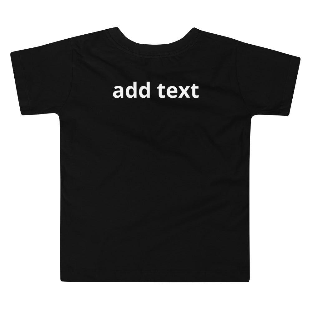 Toddler Short Sleeve Tee 2T-5T (front image, back text)