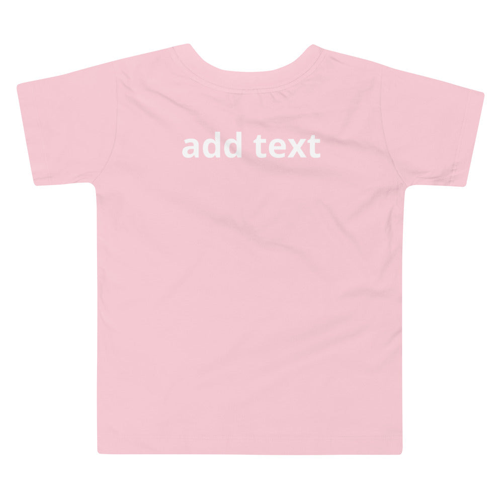 Toddler Short Sleeve Tee 2T-5T (front image, back text)
