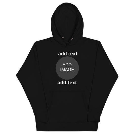 Customizable Hoodie - Front and Back - Image and Text - Unisex