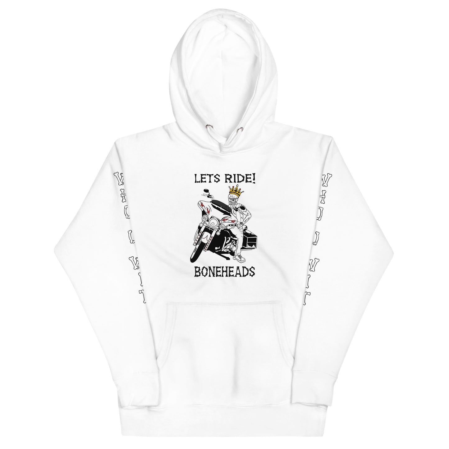 BONEHEADS Hoodie (vertical text) - Unisex