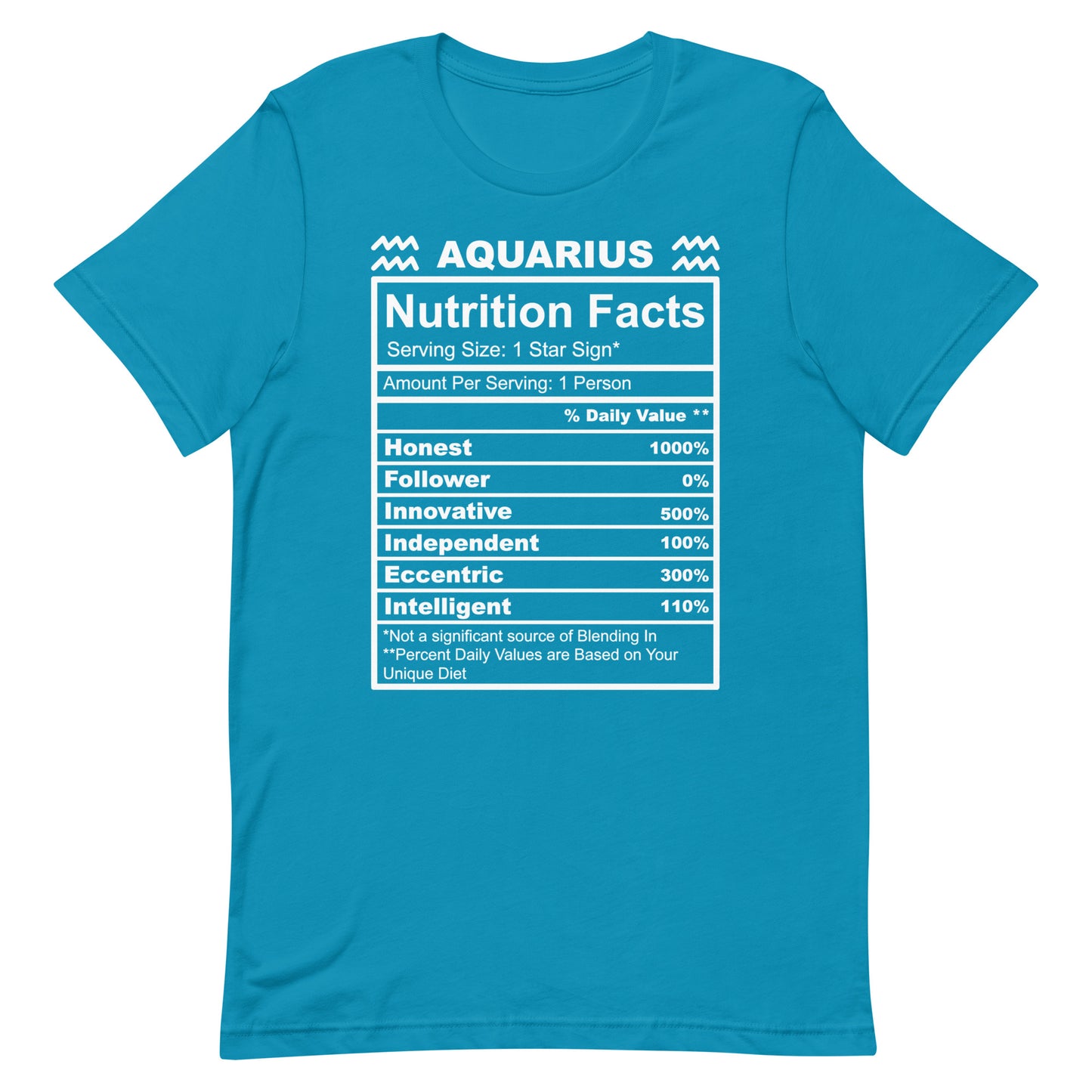 AQUARIUS - S-M - Unisex T-Shirt (white letters)