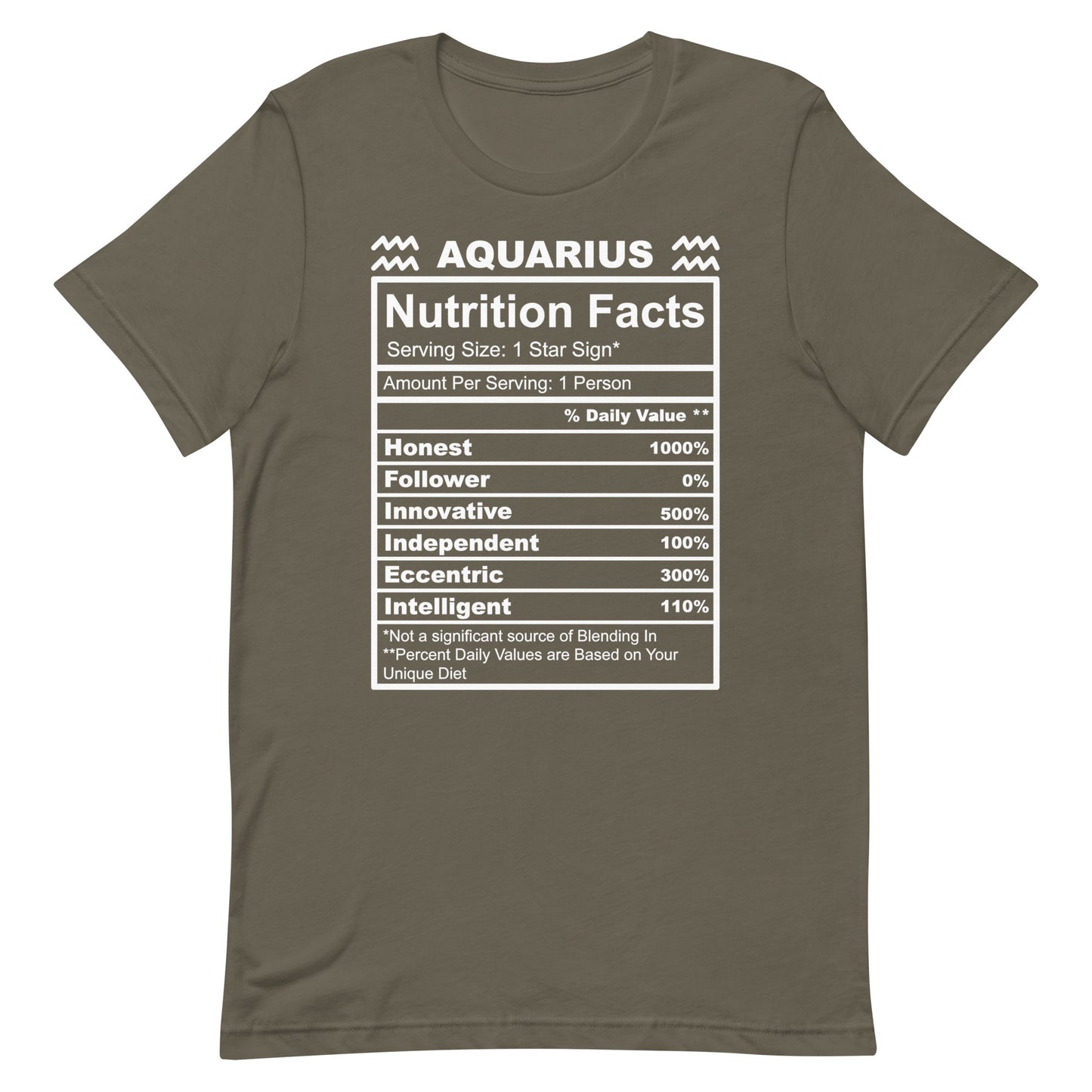 AQUARIUS - S-M - Unisex T-Shirt (white letters)