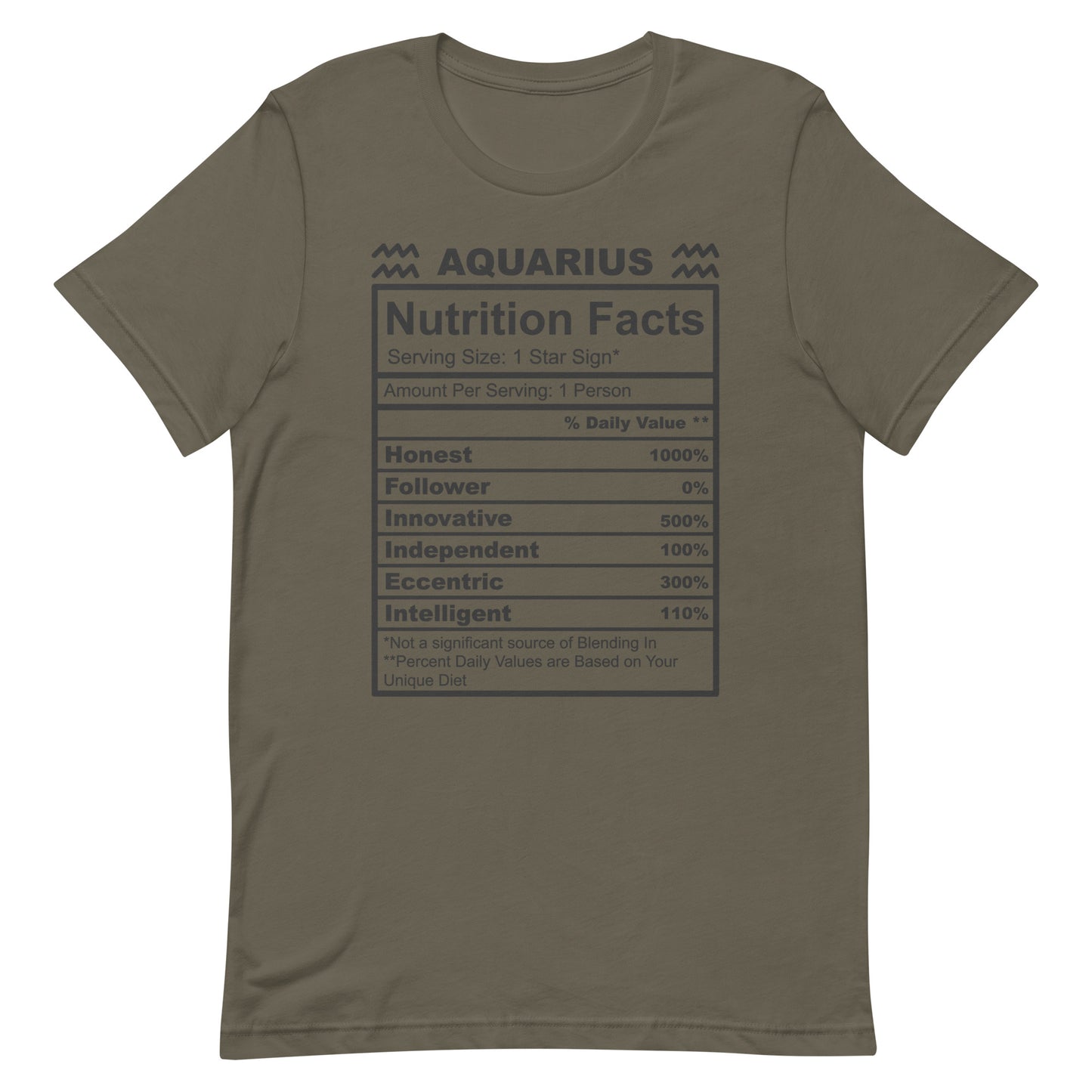 AQUARIUS - 2XL-3XL - Unisex T-Shirt (black letters)
