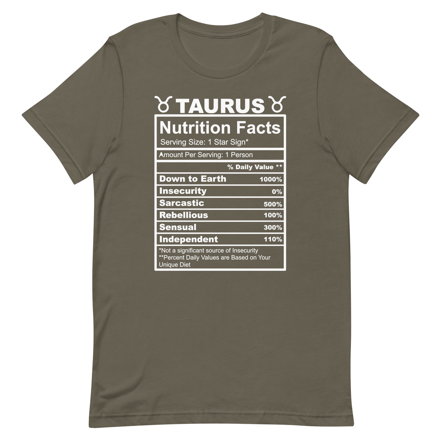 TAURUS - 4XL-5XL - Unisex T-Shirt (white letters)