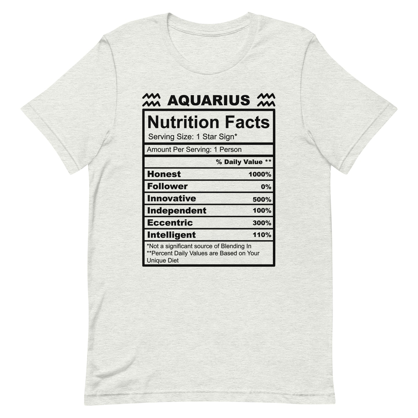 AQUARIUS - 4XL-5XL - Unisex T-Shirt (black letters)