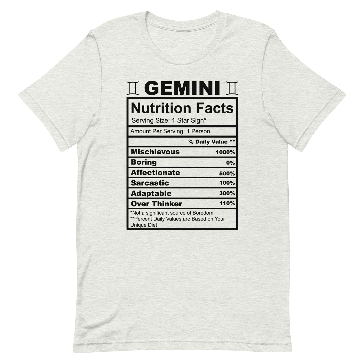 GEMINI - S-M - Unisex T-Shirt (black letters)