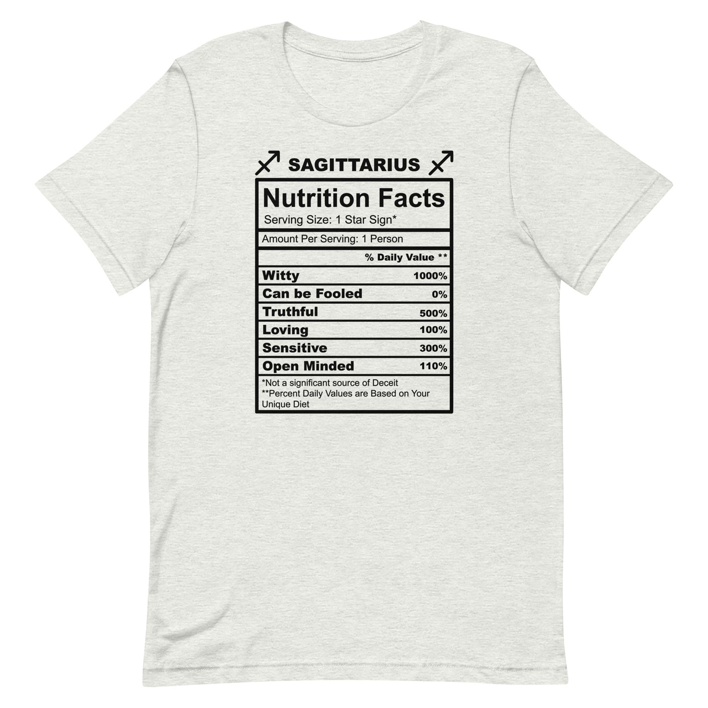SAGITTARUIS - S-M - Unisex T-Shirt (black letters)