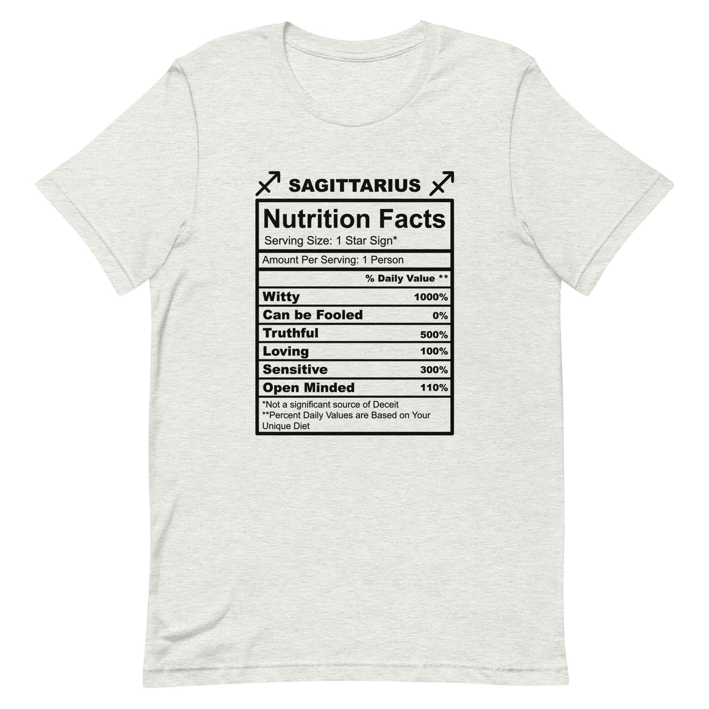 SAGITTARUIS -2XL-3XL - Unisex T-Shirt (black letters)