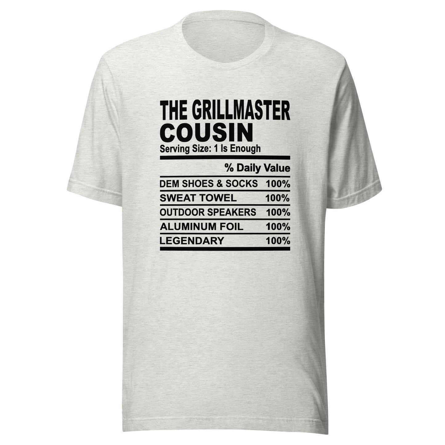 THE GRILLMASTER COUSIN - L-XL - Unisex T-Shirt (black print)