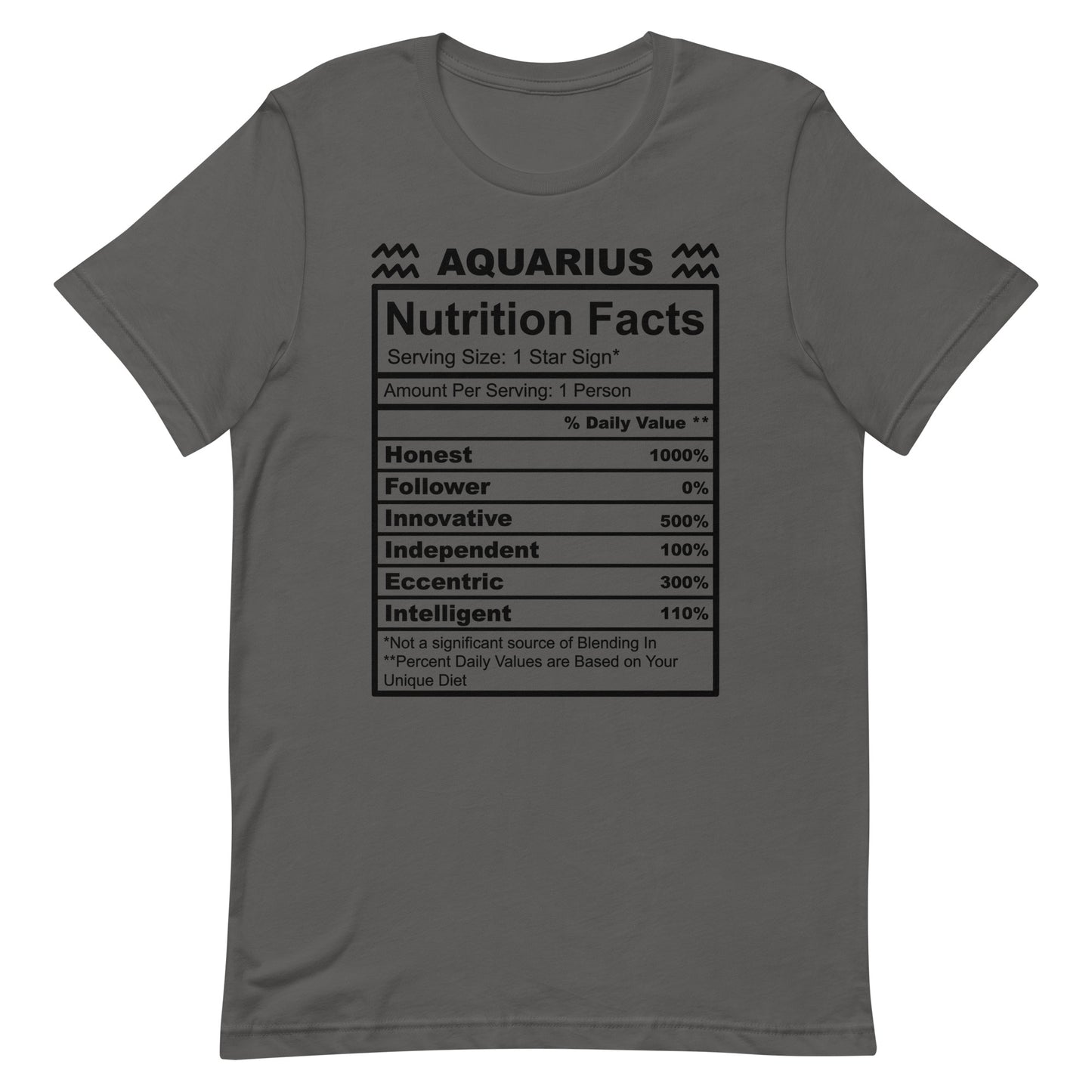 AQUARIUS - 2XL-3XL - Unisex T-Shirt (black letters)