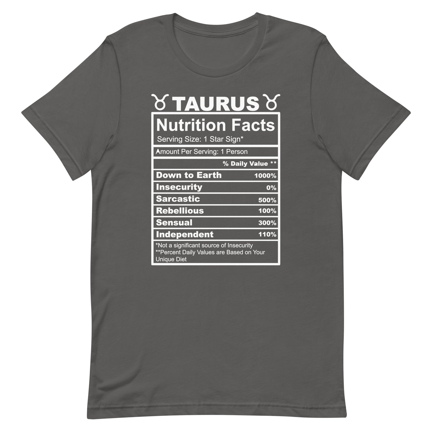 TAURUS - 2XL-3XL - Unisex T-Shirt (white letters)