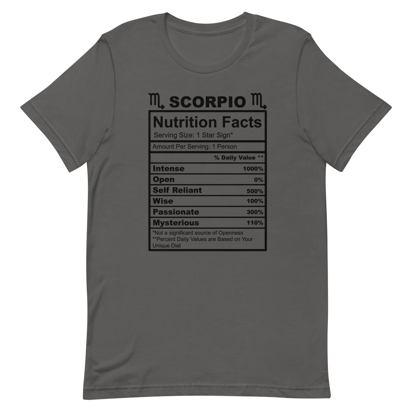 SCORPIO - L-XL - Unisex T-Shirt (black letters)