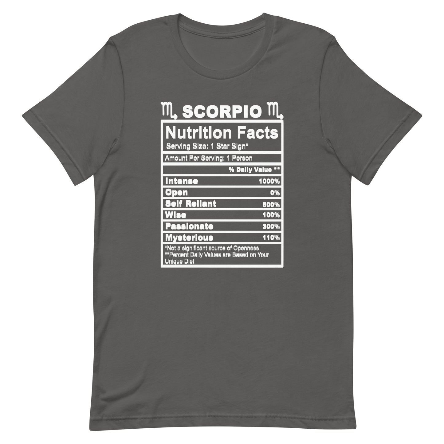 SCORPIO - L-XL - Unisex T-Shirt (white letters)