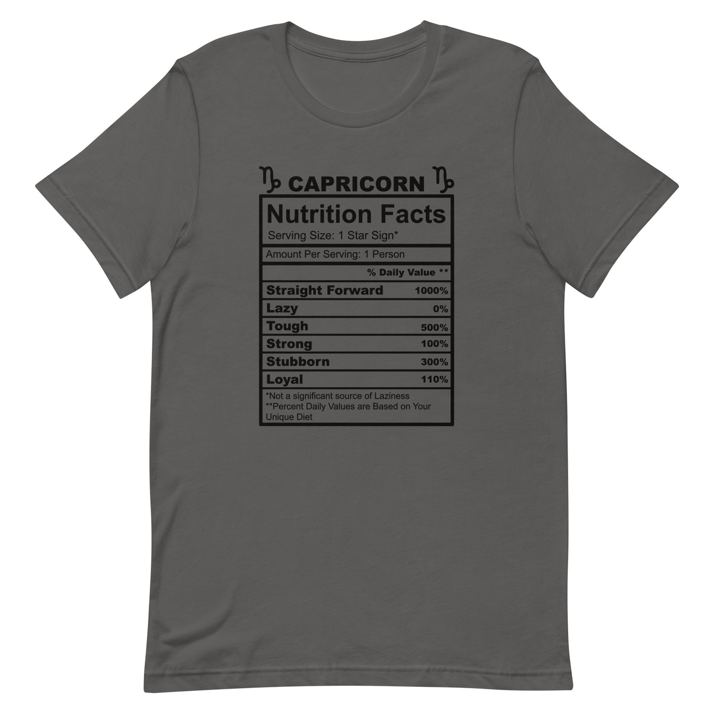 CAPRICORN - S-M - Unisex T-Shirt (black letters)