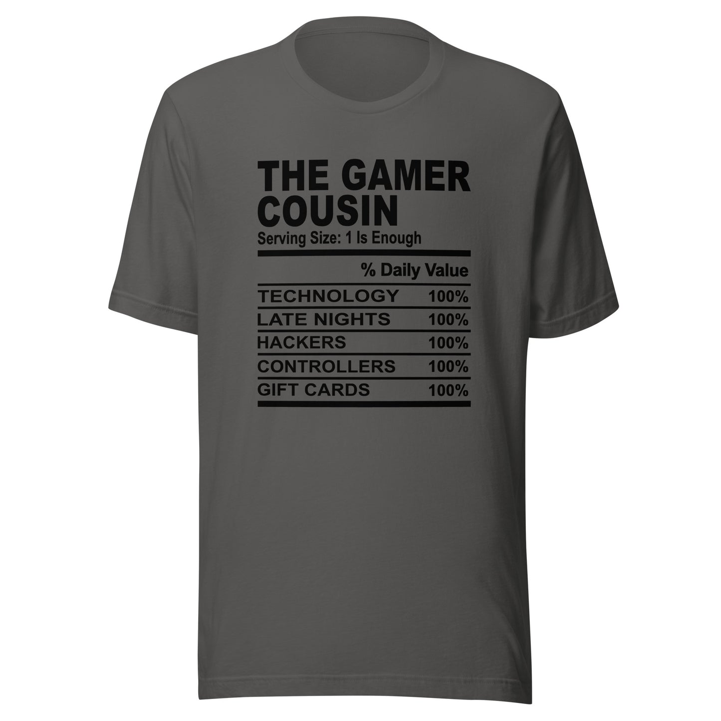THE GAMER COUSIN - 4XL - Unisex T-Shirt (black print)