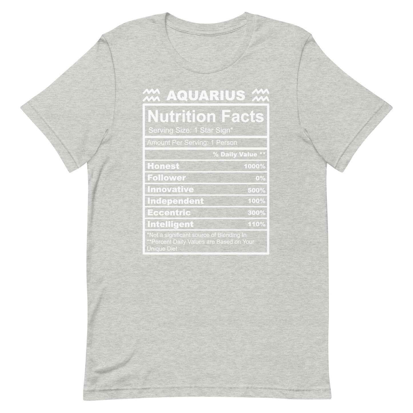 AQUARIUS - XS - Unisex T-Shirt (white letters)