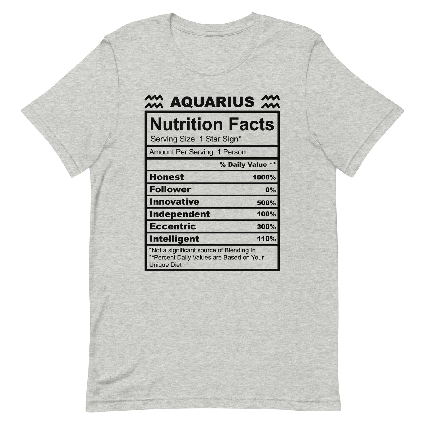 AQUARIUS - 4XL-5XL - Unisex T-Shirt (black letters)