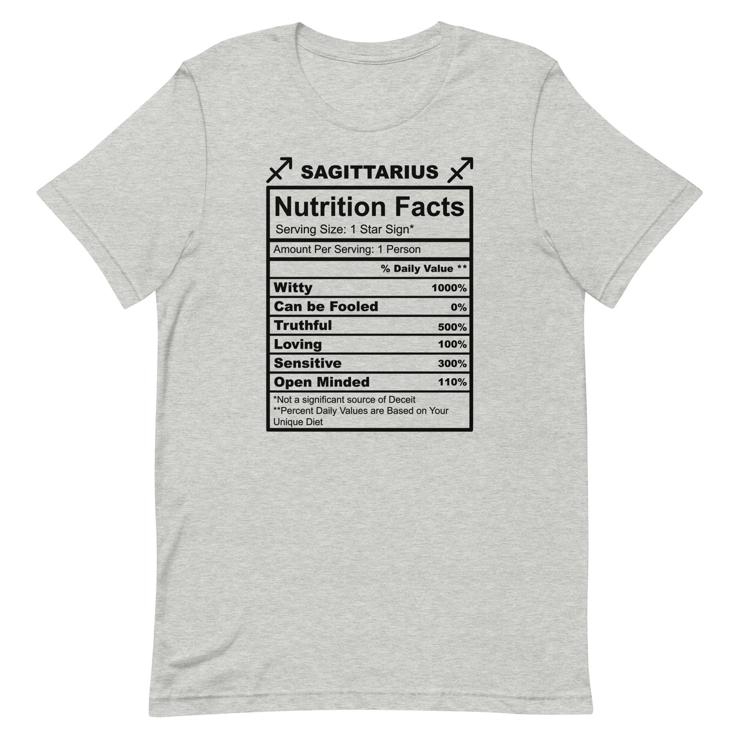 SAGITTARUIS - S-M - Unisex T-Shirt (black letters)