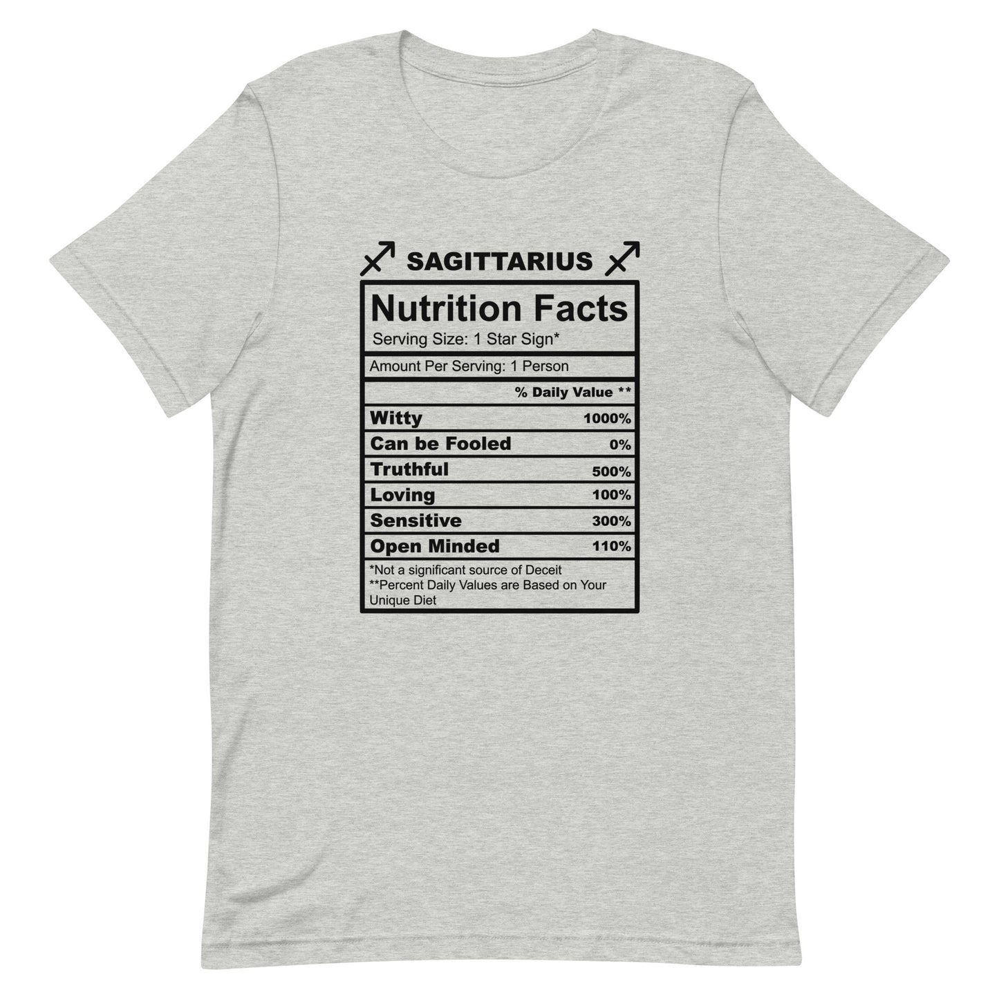 SAGITTARUIS -2XL-3XL - Unisex T-Shirt (black letters)