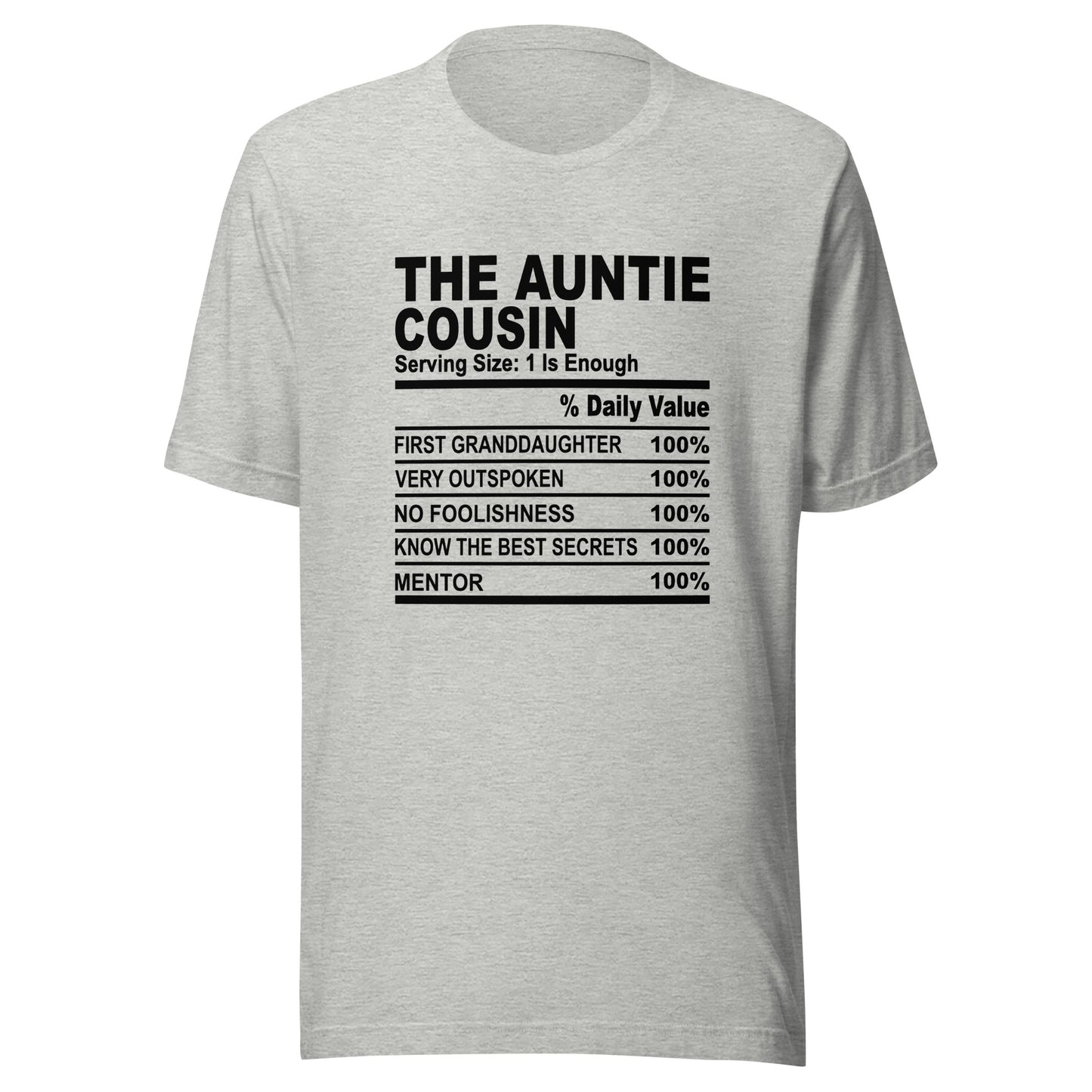 THE AUNTIE COUSIN - 2L-3XL - Unisex T-Shirt (black print)