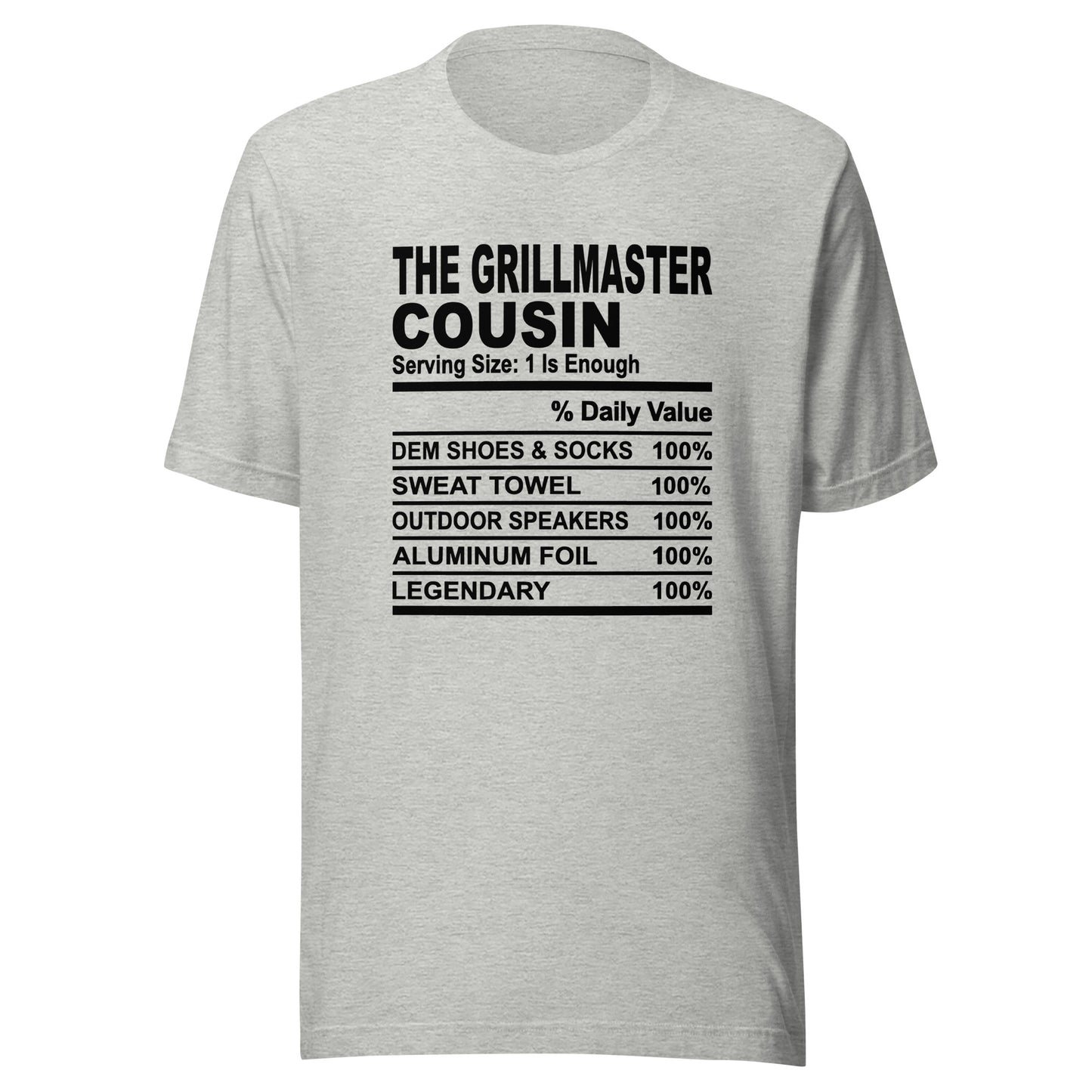THE GRILLMASTER COUSIN - L-XL - Unisex T-Shirt (black print)