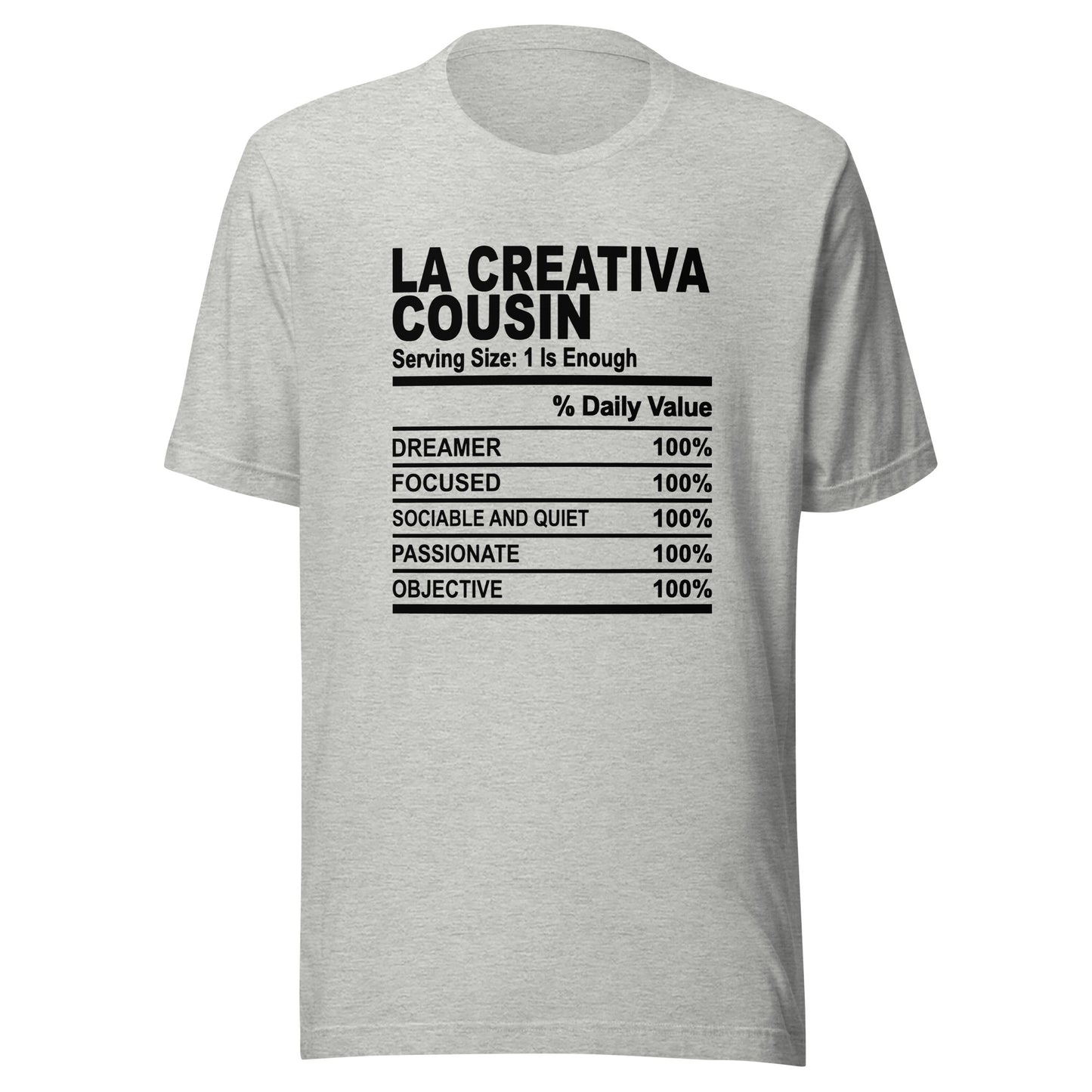 THE LA CREATIVA COUSIN - 4XL - Unisex T-Shirt (black print)