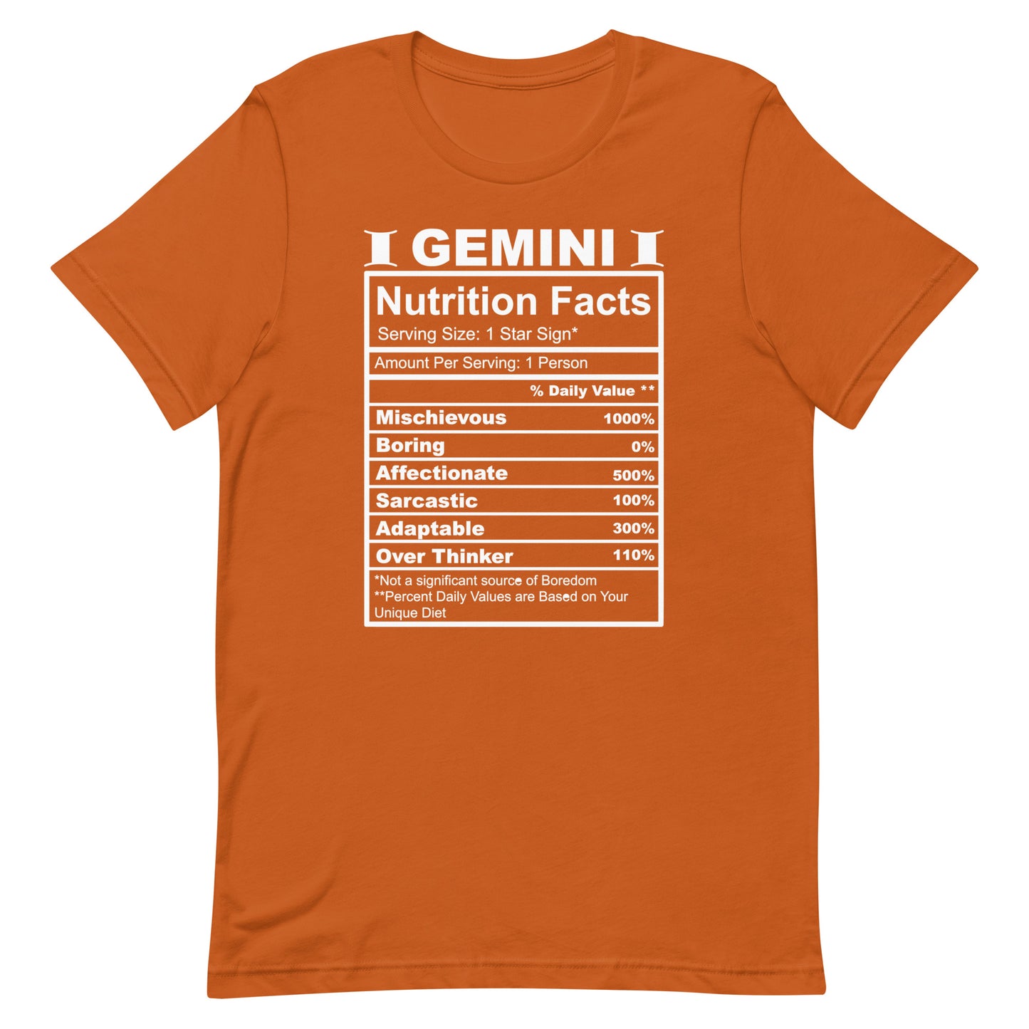 GEMINI - L-XL - Unisex T-Shirt (white letters)