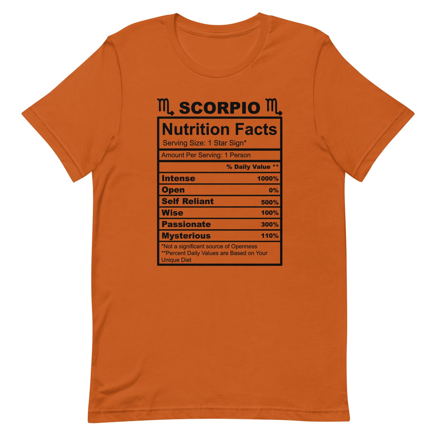 SCORPIO - L-XL - Unisex T-Shirt (black letters)