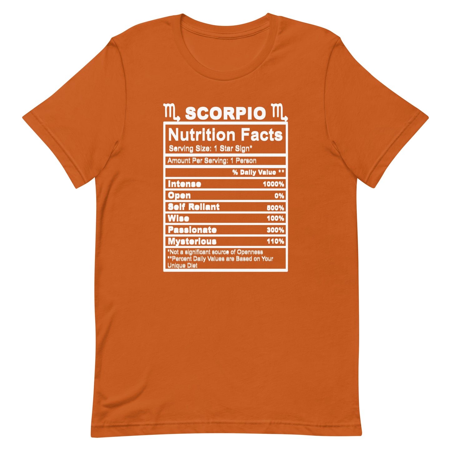 SCORPIO - L-XL - Unisex T-Shirt (white letters)