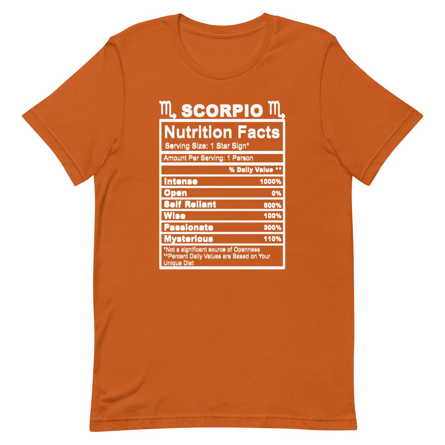 SCORPIO - 2XL-3XL - Unisex T-Shirt (white letters)