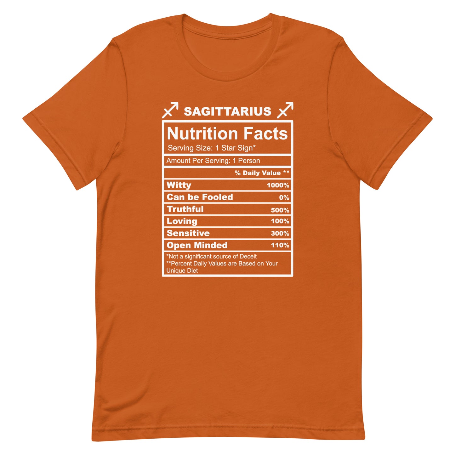 SAGITTARUIS - S-M - Unisex T-Shirt (white letters)