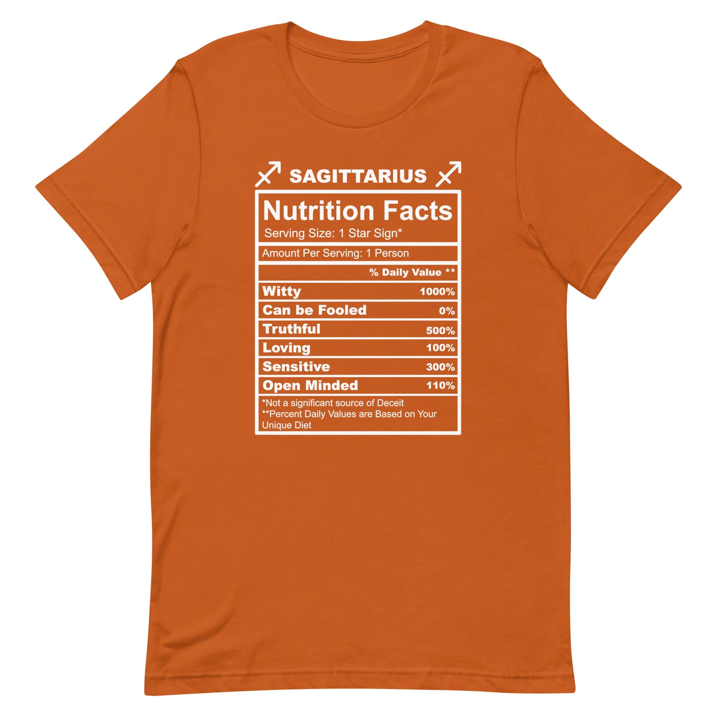 SAGITTARUIS - L-XL - Unisex T-Shirt (white letters)
