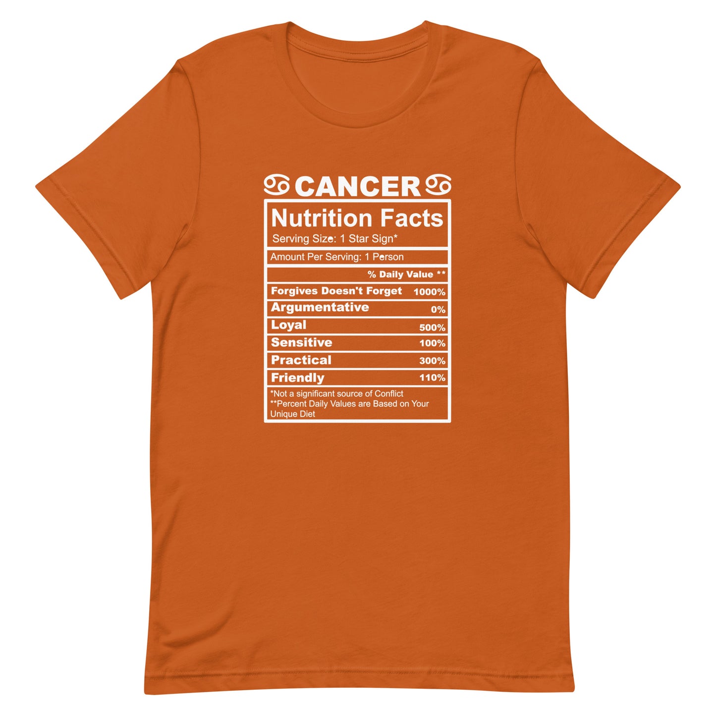 CANCER - 2XL-3XL - Unisex T-Shirt (white letters)