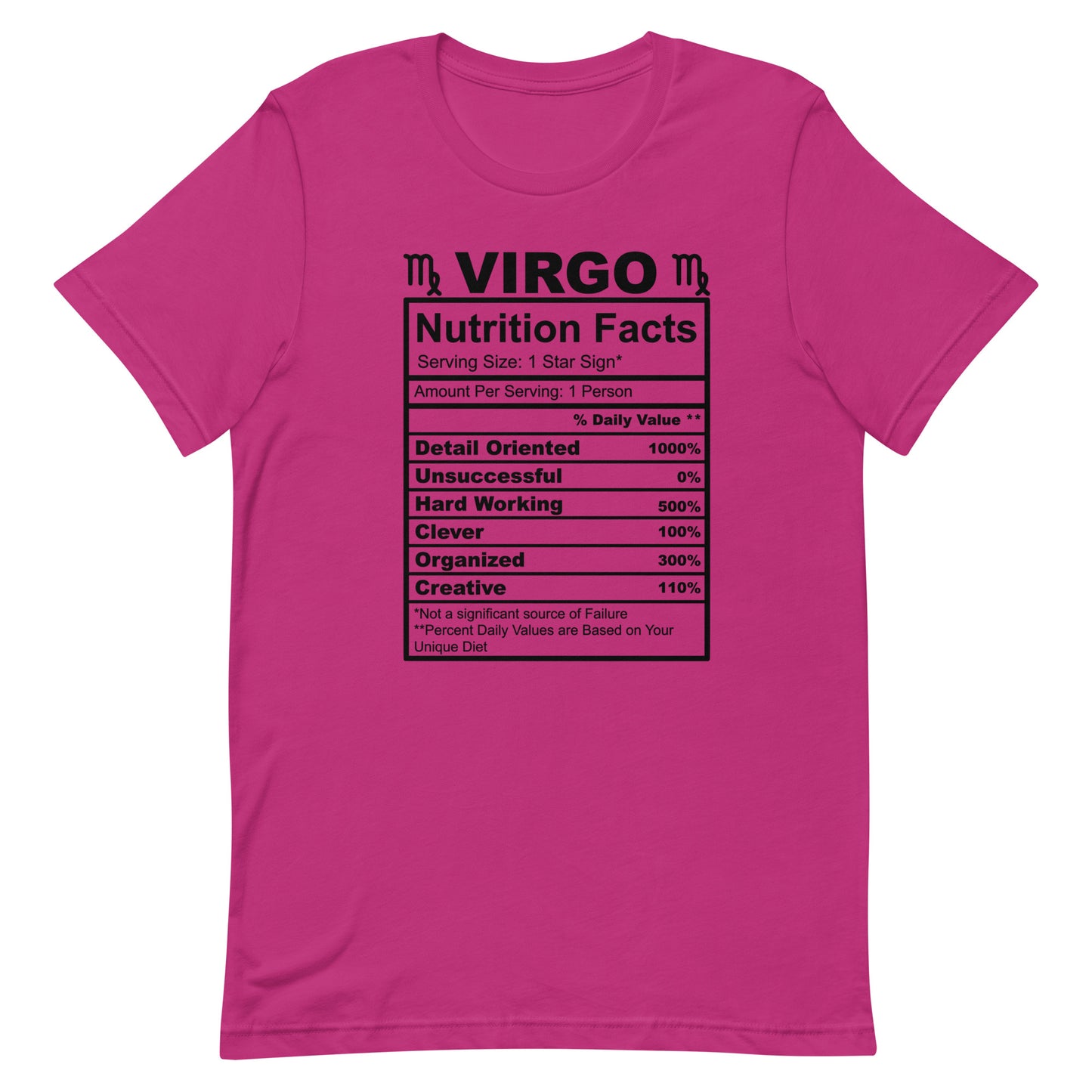 VIRGO - S-M - Unisex T-Shirt (black letters)
