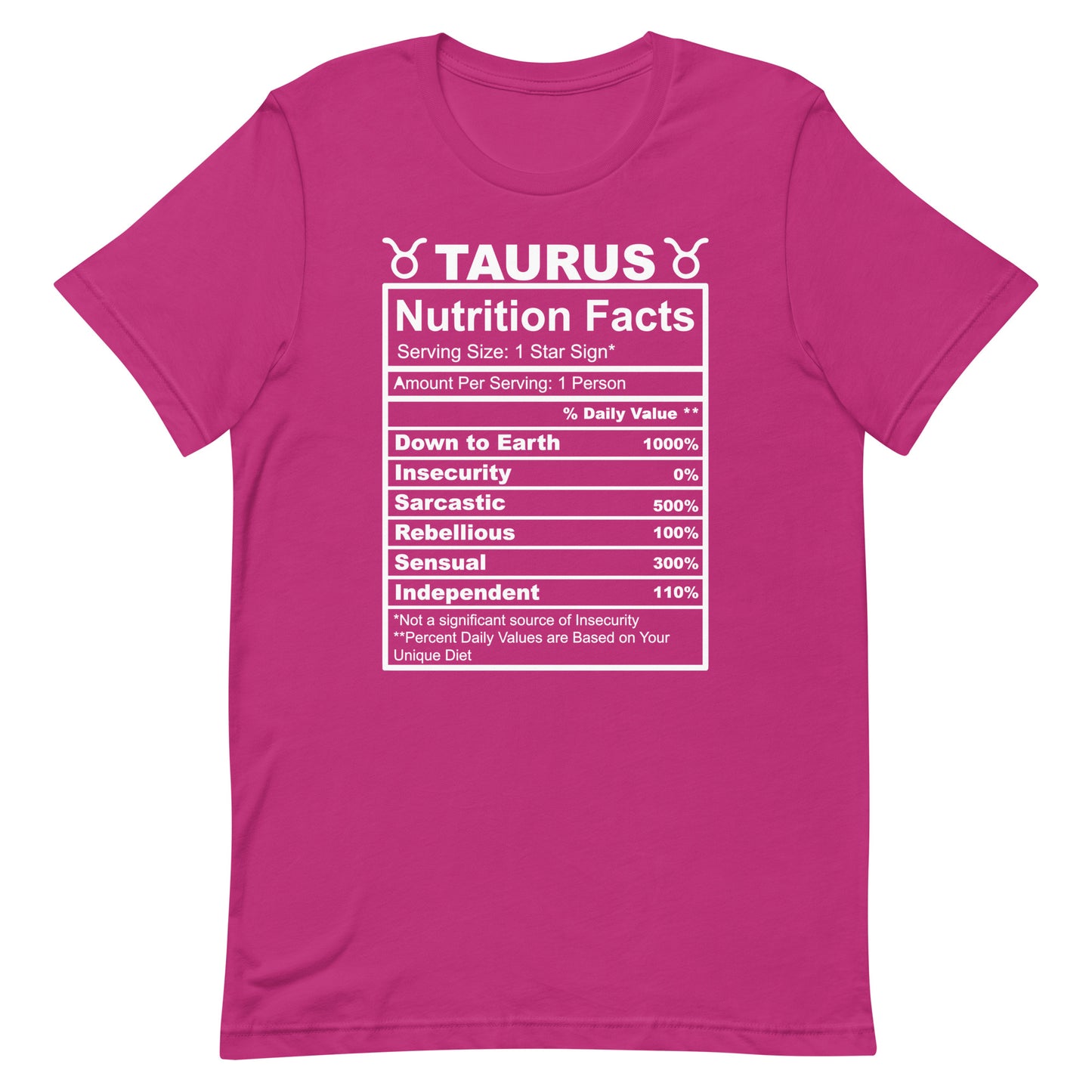 TAURUS - 2XL-3XL - Unisex T-Shirt (white letters)
