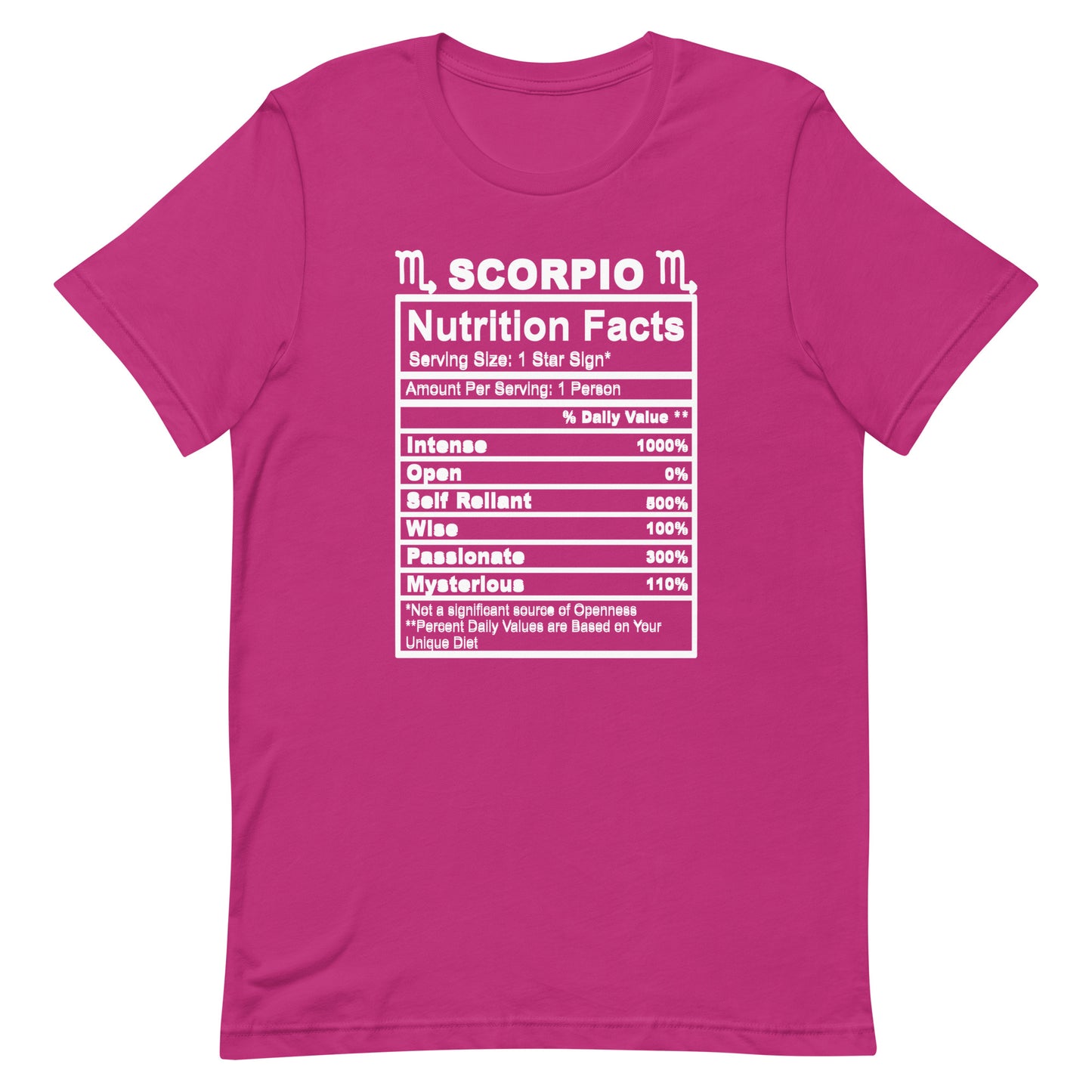 SCORPIO - L-XL - Unisex T-Shirt (white letters)