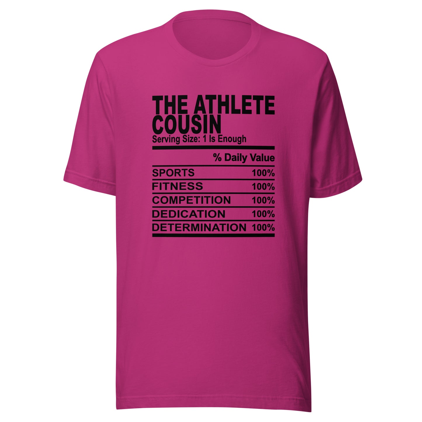 THE ATHLETIC COUSIN - 4XL - Unisex T-Shirt (black print)